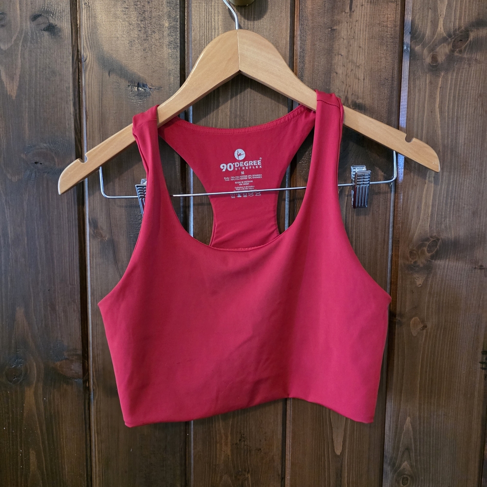 90 Degree by Reflex Red Sports Bra